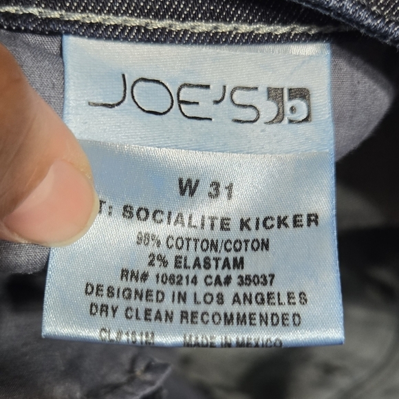 Joe's Jeans Socialite Kicker Jeans Sz 31 Cuffed Hem - Picture 2 of 10